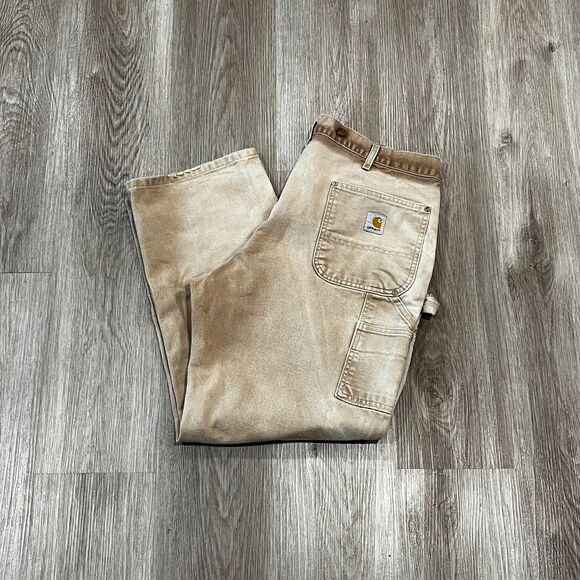 RARE Faded Vtg 90s Carhartt Double Knee Carpenter Pants Tag 38x30 36x28 Logger